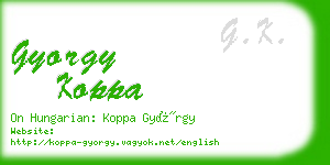 gyorgy koppa business card